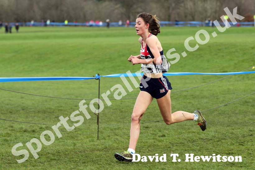 Jessica Judd during the junior womens BUPA Great Edinburgh Cross country.